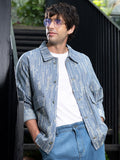 Relaxed Jacquard-Denim Jacket