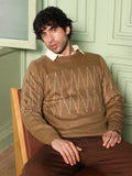Zigzag-Jacquard Pullover Sweater