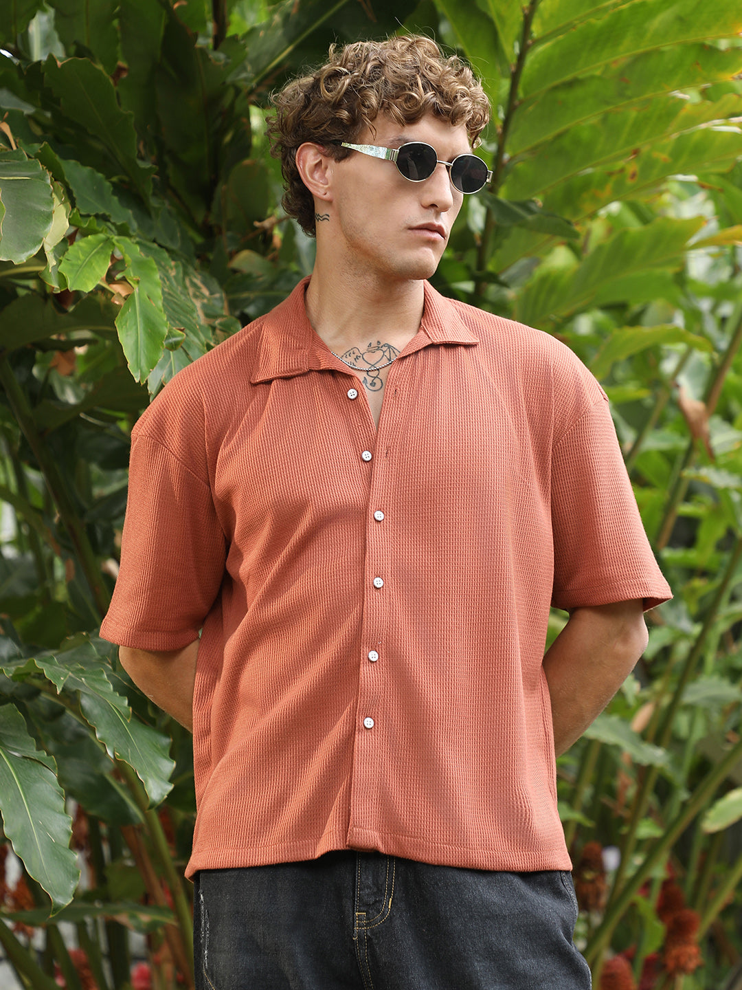Waffle-Knit Shirt