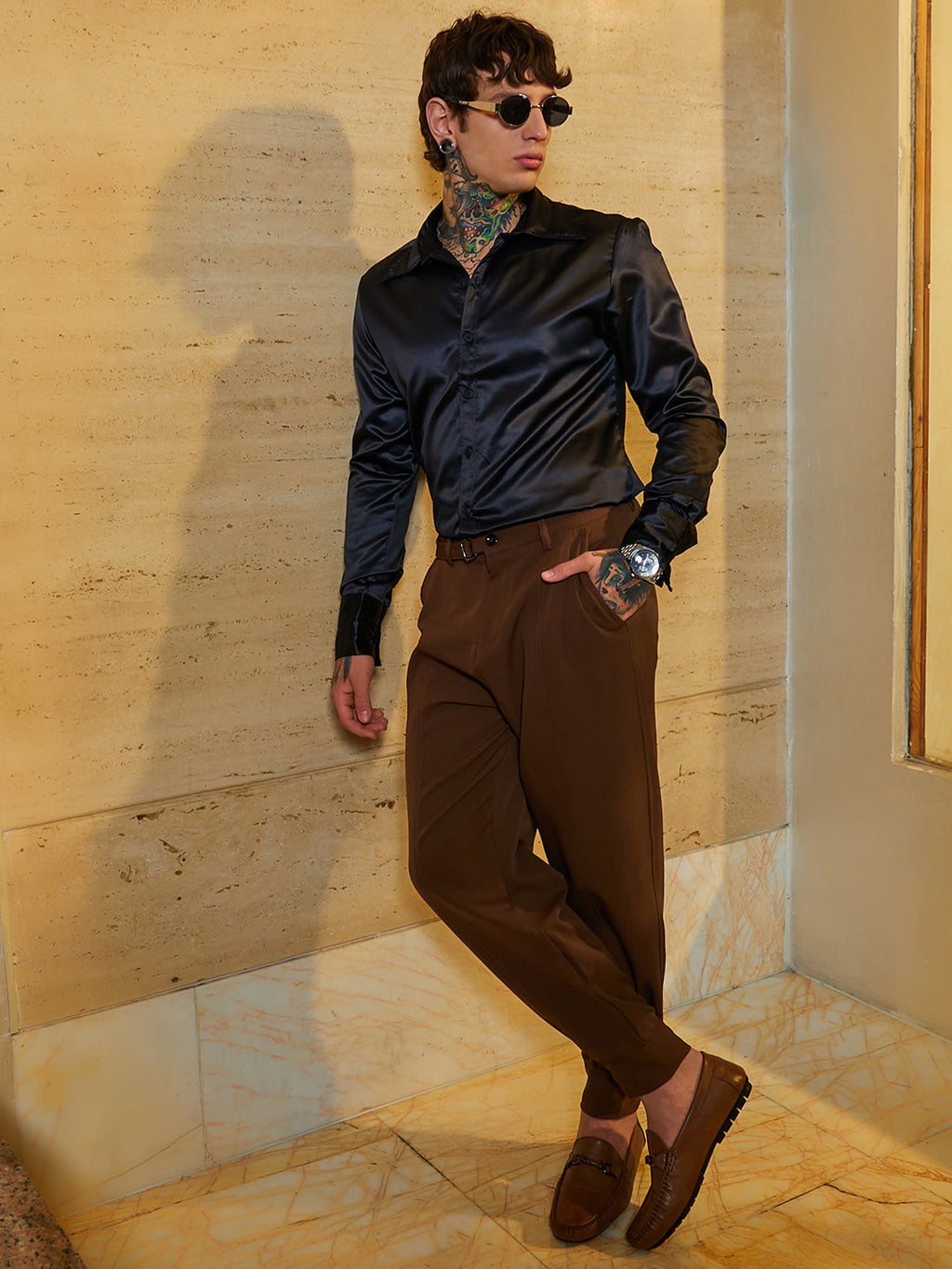 Solid Satin Shirt