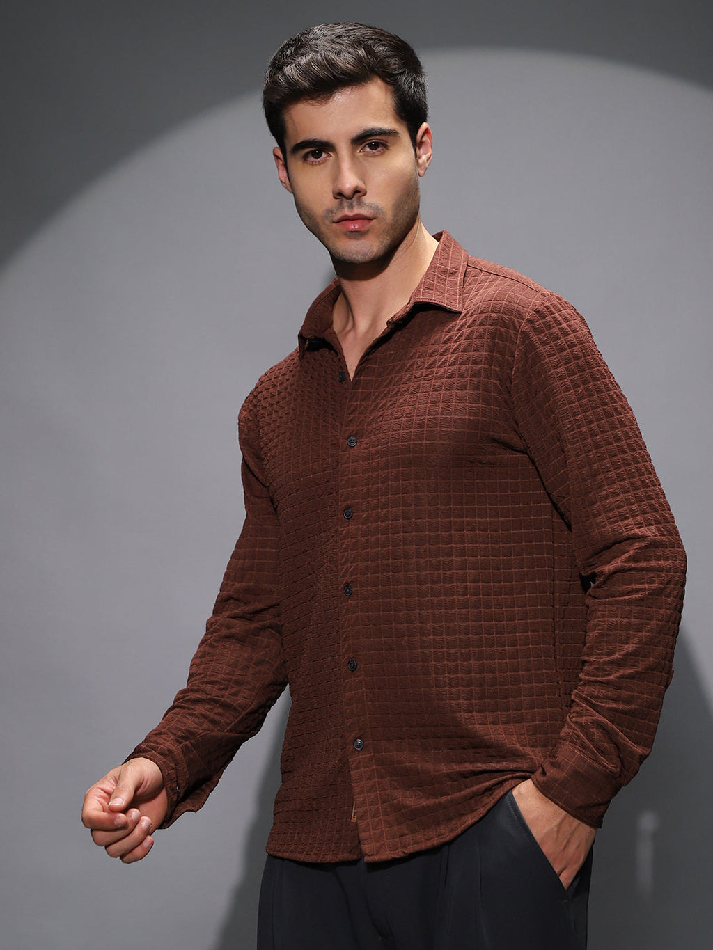 Cube-Textured Shirt