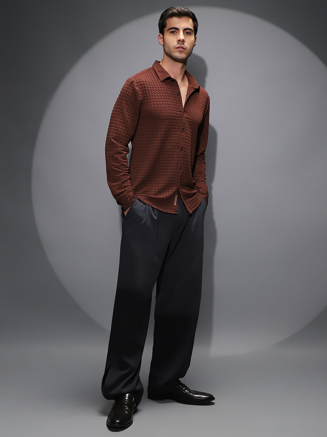 Cube-Textured Shirt