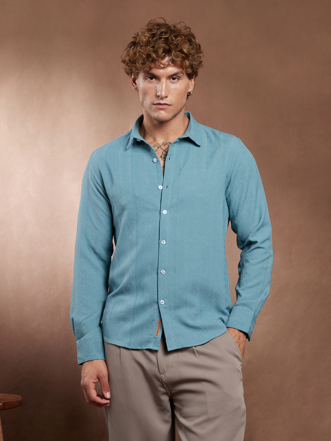 Freeform-Textured Shirt