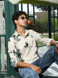 Imprinted Foliage Textured Shirt