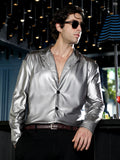 Single-Breasted Sheen Shirt