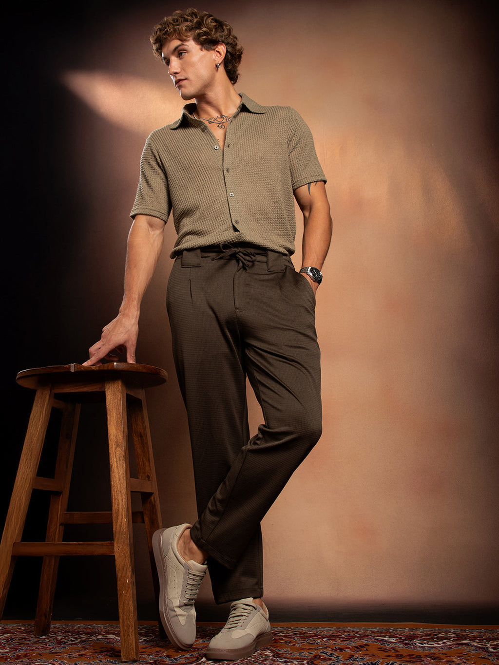 Waffle Chino Trousers