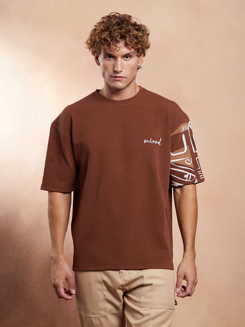 Boxy Folk-Wave T-Shirt
