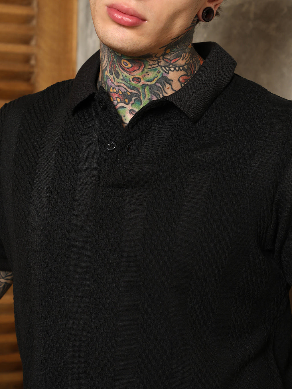 Bi-Panel Polo T-Shirt